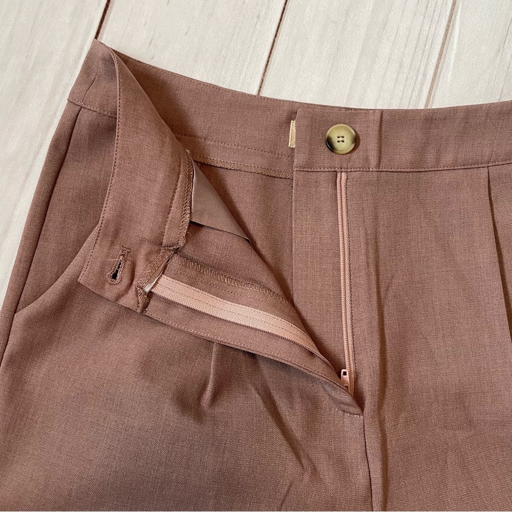 NWOT Altar’d State Wide Leg Pleated Trouser Pants Women’s S Mauve Lightweight - Picture 10 of 15